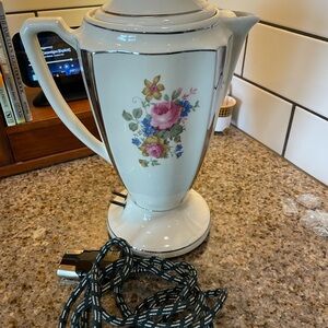 Floral Electric Coffee Percolator